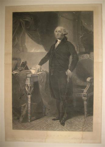 (WASHINGTON, GEORGE--PRINTS.) Group of 4 portrait engravings of Washington.